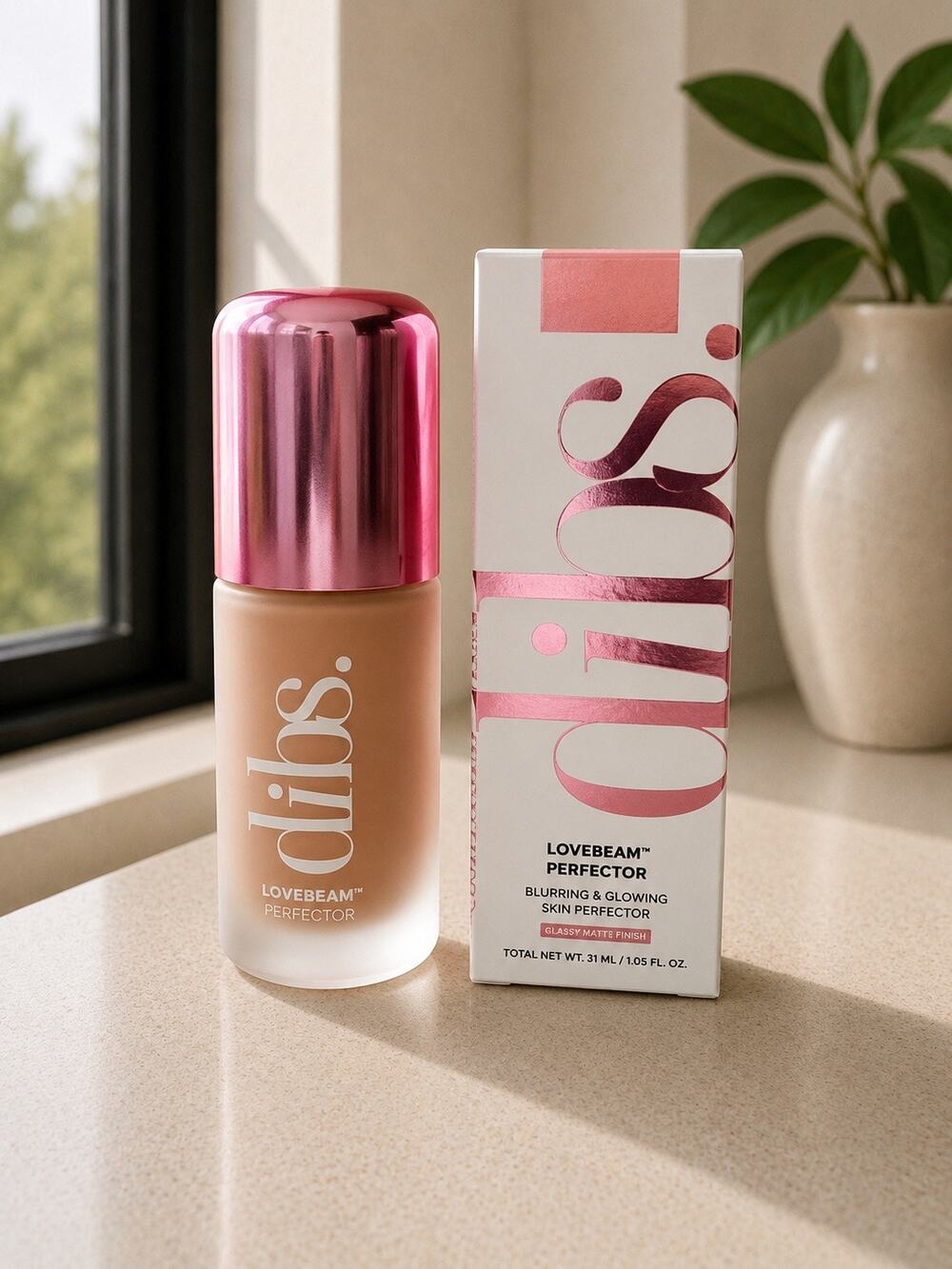 $38 New DIBS Beauty Lovebeam Perfector No. 2 Loves Me Loves Me Not Glowy Primer